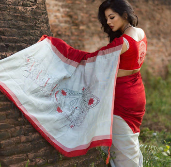 Durga Puja Special Linen Saree SA826-2080