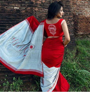 Durga Puja Special Linen Saree SA826-2080