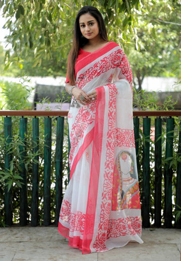 Durga Puja Special Linen Saree SA826-2068