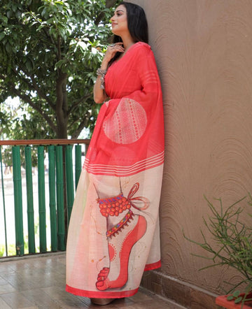 Durga Puja Special Linen Saree SA826-2071