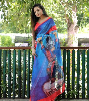 Durga Puja Special Linen Saree SA826-2076