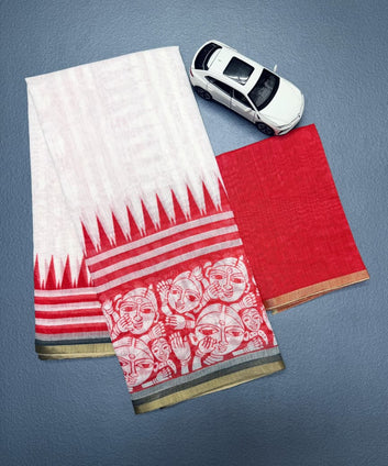 Durga Puja Special Linen Saree SA826-2144