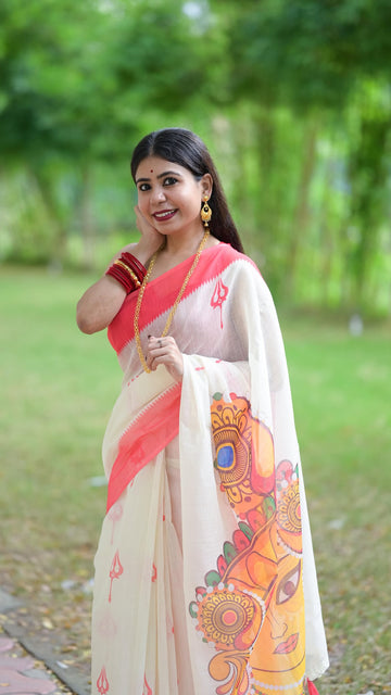 Durga Puja Special Linen Saree SA826-2138