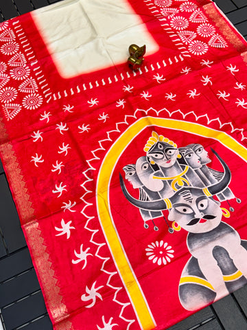 Durga Puja Special Pure Tussar Silk Saree SA826-2163