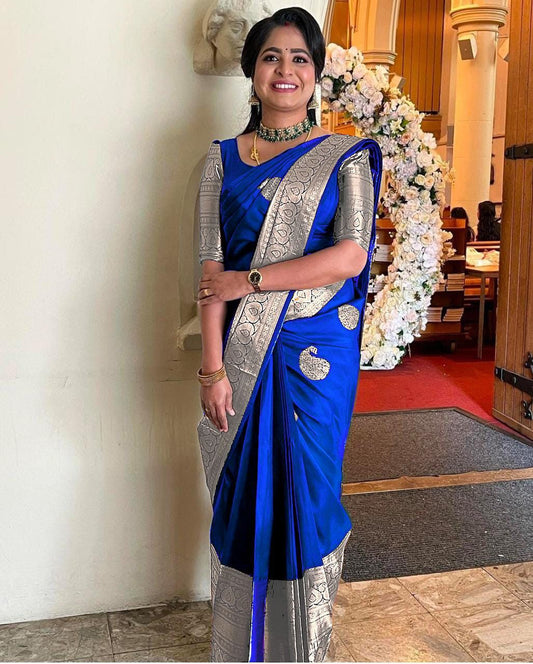 Elegance is effortless with this Soft Lichi Silk Saree SA925-1102