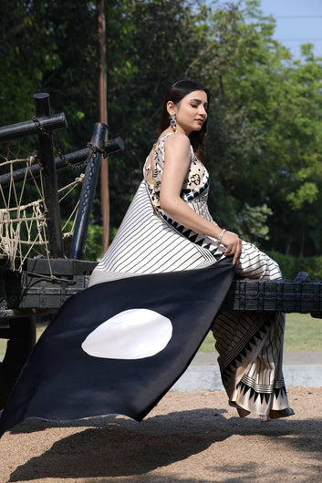 Original Ajrakh Saree with Digital Print SA126-1824