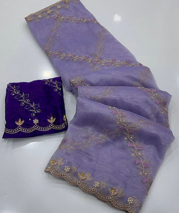 Most Selling Saree  | Pure Soft Organza Saree SA326-1898