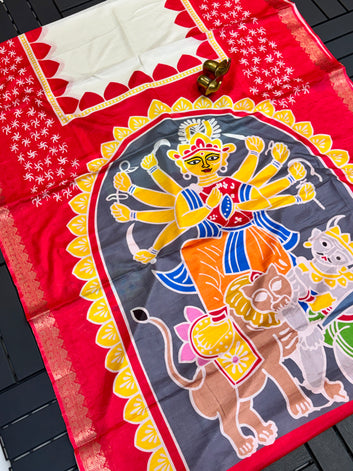 Durga Puja Special Pure Tussar Silk Saree SA826-2173