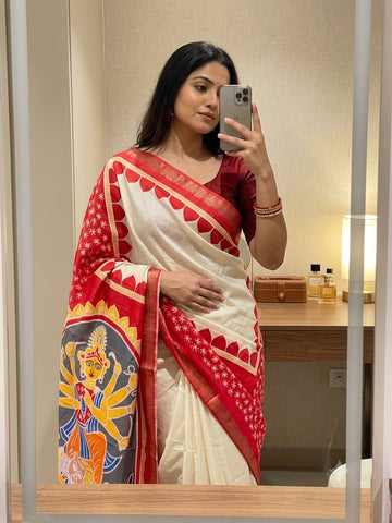 Durga Puja Special Pure Tussar Silk Saree SA826-2173