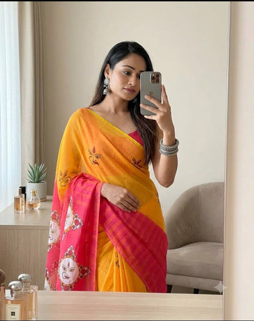 Durga Puja Special Linen Saree SA826-2183
