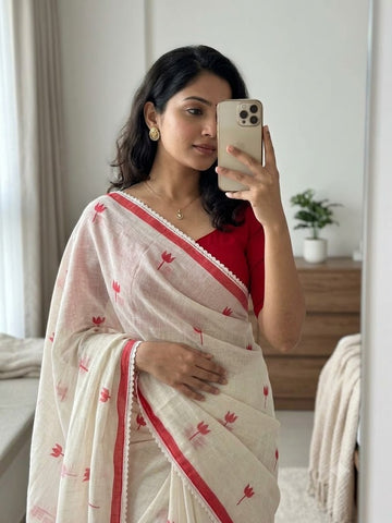 Durga Puja Special Linen Saree SA826-2189
