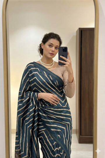 Wedding Special Saree  | Tussar Silk Leheriya Saree  SA326-1954