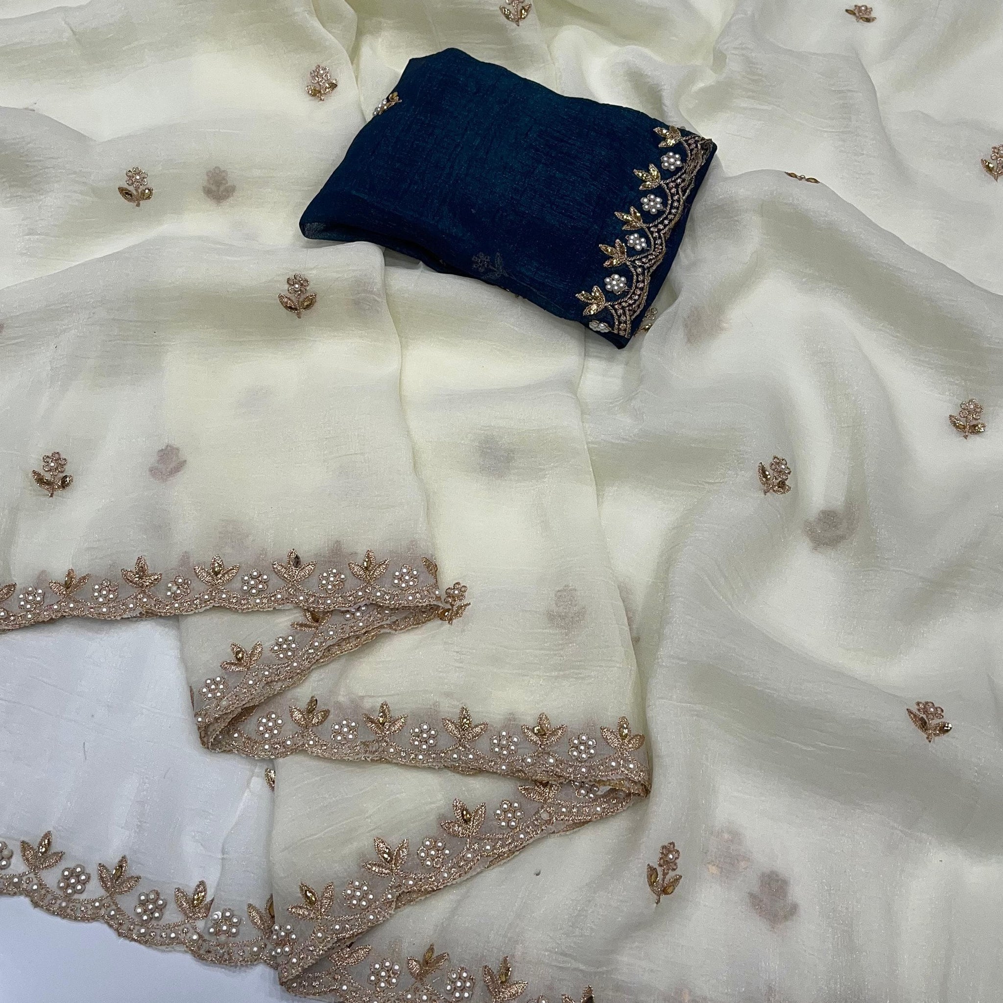 Onam Special Pure viscose Mysore crepe silk with jacquard butti SA825-963