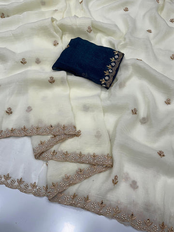 Onam Special Pure viscose Mysore crepe silk with jacquard butti SA825-963