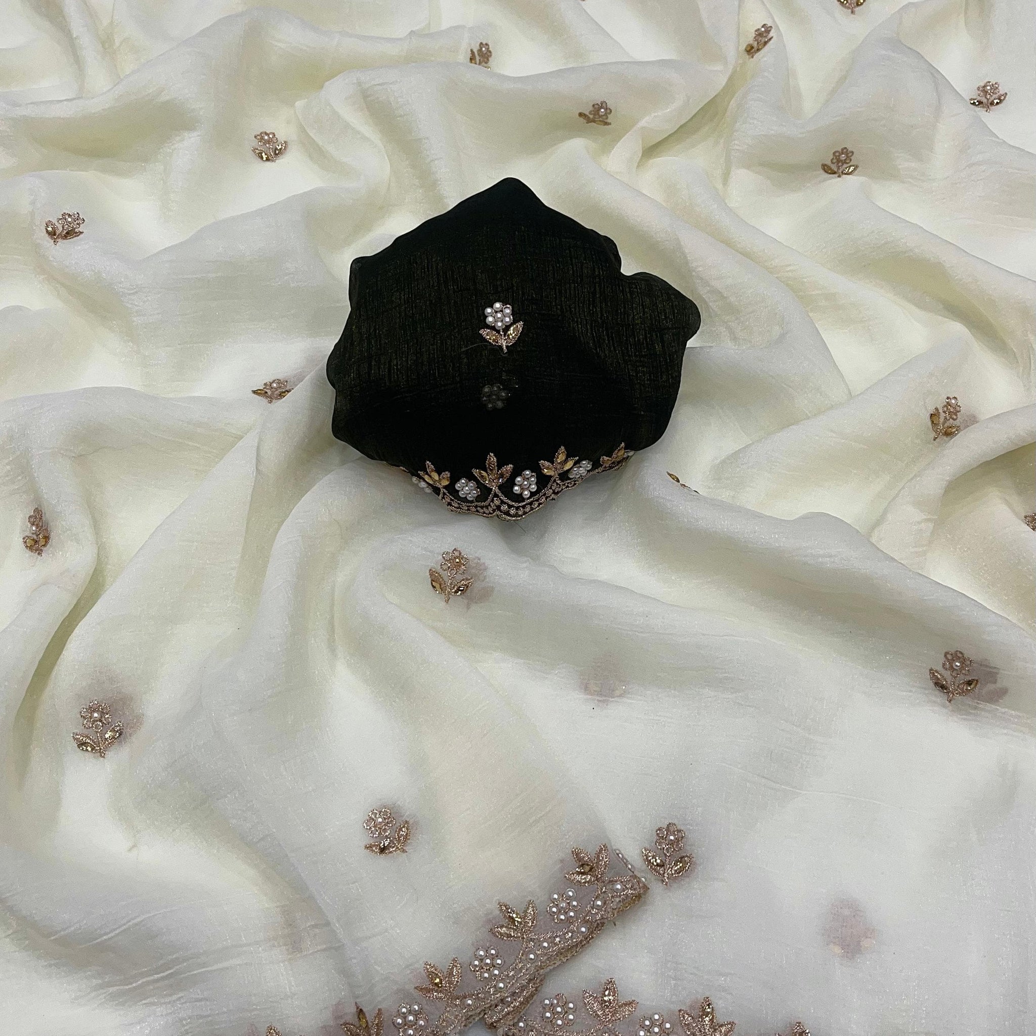 Onam Special Pure viscose Mysore crepe silk with jacquard butti SA825-962