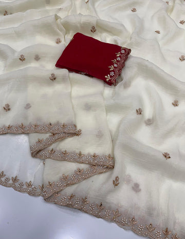 Onam Special Pure viscose Mysore crepe silk with jacquard butti SA825-961