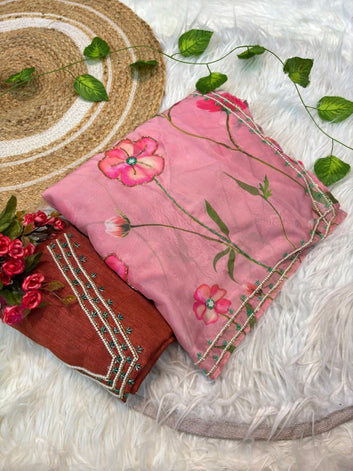 Pure Soft Organza Teby Silk Saree  SA1225-1742