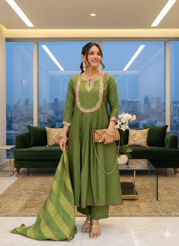 Festival Mul Chanderi Special Suit Set  || SA1225-1007