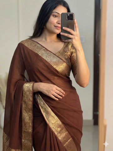 Pure Viscose  Saree with Running Blouse SA126-1752