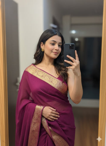 Pure Viscose  Saree with Running Blouse SA126-1753