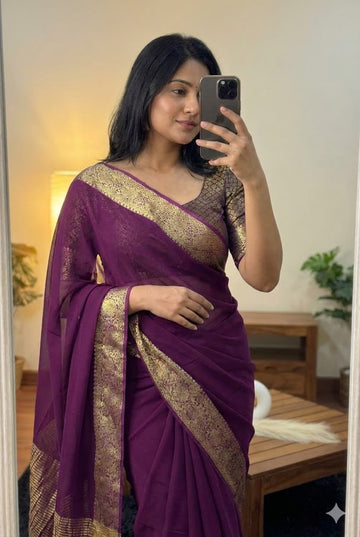 Pure Viscose  Saree with Running Blouse SA126-1754