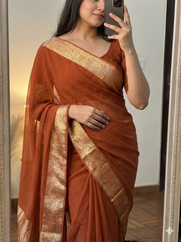 Pure Viscose  Saree with Running Blouse SA126-1756