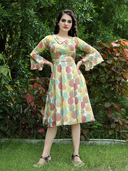 New Designer Multi Color Heavy Georgette Digital Printed Dress 