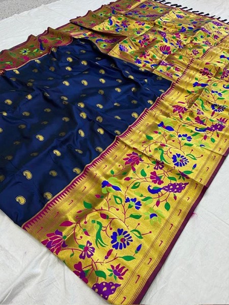 Special Edition Kanchivaram Paithani Silk Saree with Minakari Border  