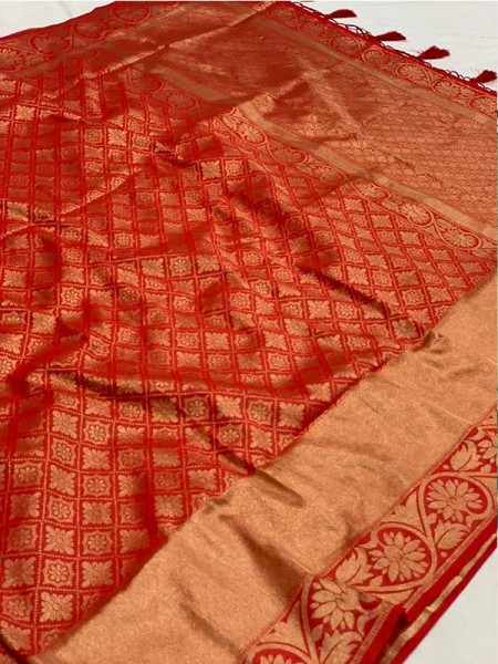  Pure Dola Soft Silk Sarees Weaving All Over The Body With Gold And Silver Zari Work  Saree