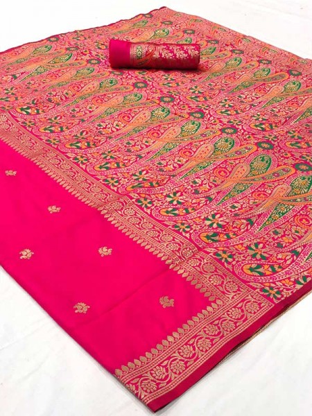 Traditional Wear  Soft Banarasi Silk With Rich Blouse