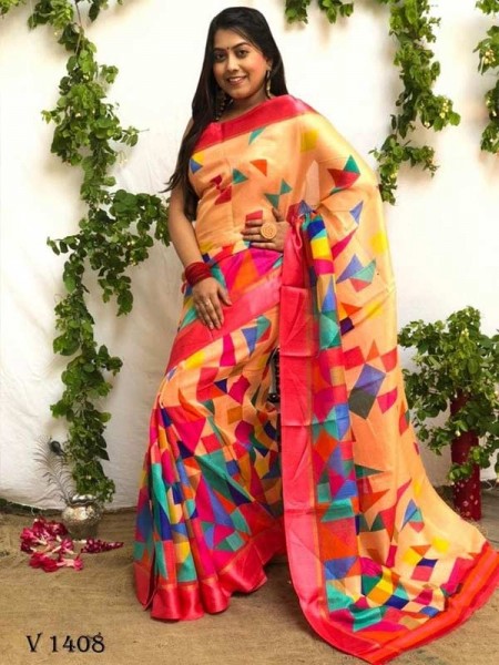 Pretty Look Kota Digital Printed Saree with Blouse