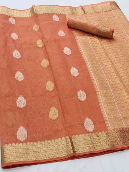 Tissue silk with Banarasi special yaan with 2 type of zari