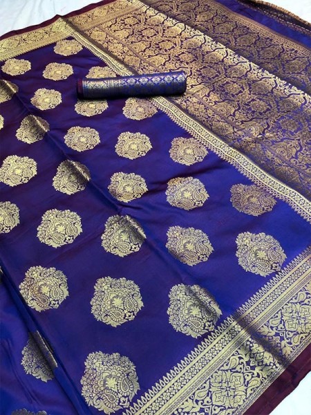 Fabulous Banarasi Silk weaving Saree with Zari border