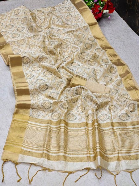 Classic Look Silk Bandhni Printed AllOver Saree with zari lining Pallu