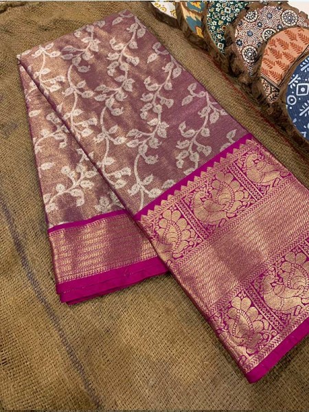 Stylish Look Multi Colour Soft Tissue Banarasi Silk Dharmavaram Pattu Exclusive Edition Designer Saree