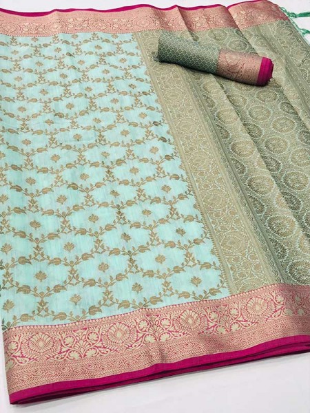 Beautiful  Tusser silk Weaving Saree
