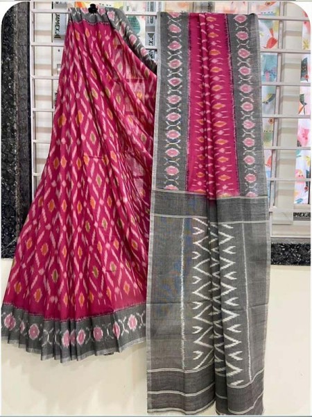 Digital Printed Linen Saree 