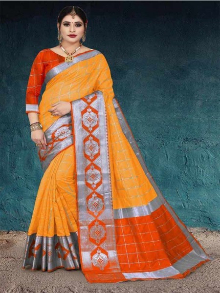 Elegance Look Multi Colored Rich Cotton Silk Saree 