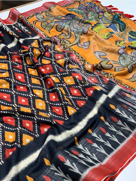Beautiful Semi Handloom Linen Sarees 