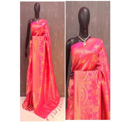 Designer Look Pure Soft Silk Two tone Kanjivaram Saree