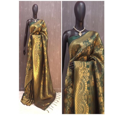 Designer Look Pure Soft Silk Two tone Kanjivaram Saree