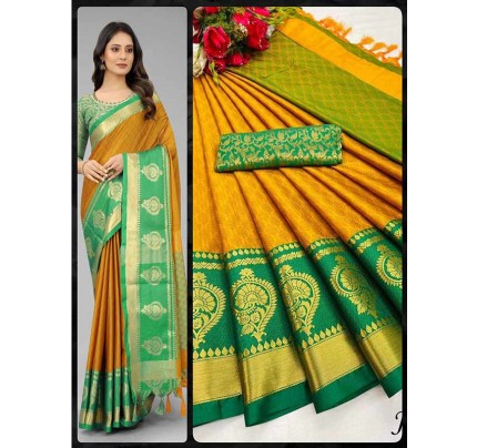 Affordable Price Soft Cotton Silk minawork Peacock weaving Saree