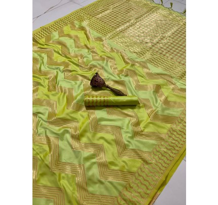 Superb Look Silk mina zari with weaving work Saree