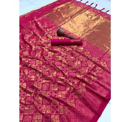 Gorgeous Look Silk Saree with Self weaving jari 
