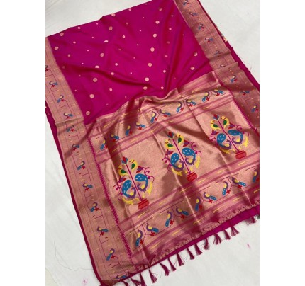 Special Edition Kanchipuram Pethani Silk Saree with Rich Look Pallu  