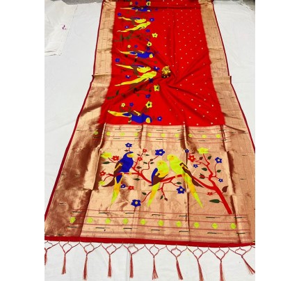 Special Edition Kanchivaram Pethani Silk Saree with Minakari Border  