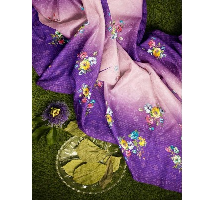Amazing Premium Floral Style Sparkle Silk Sequence Work Saree 