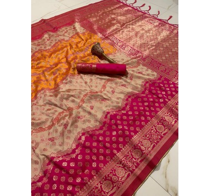 Special Edition ZigZag Silk weaving Saree with Zari Border  