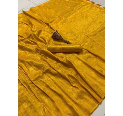 Adorable Designer Silk weaving Saree with Brocket blouse