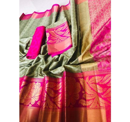  Beautiful Multi Color Branded Silk Cotton Saree